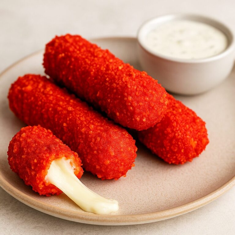 Hot Cheeto Mozzarella Sticks