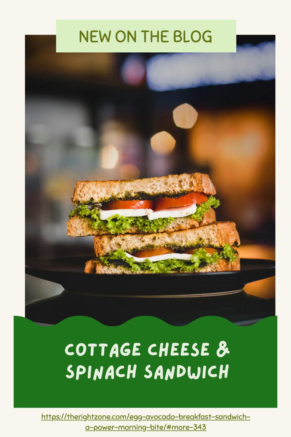 Cottage Cheese & Spinach Sandwich