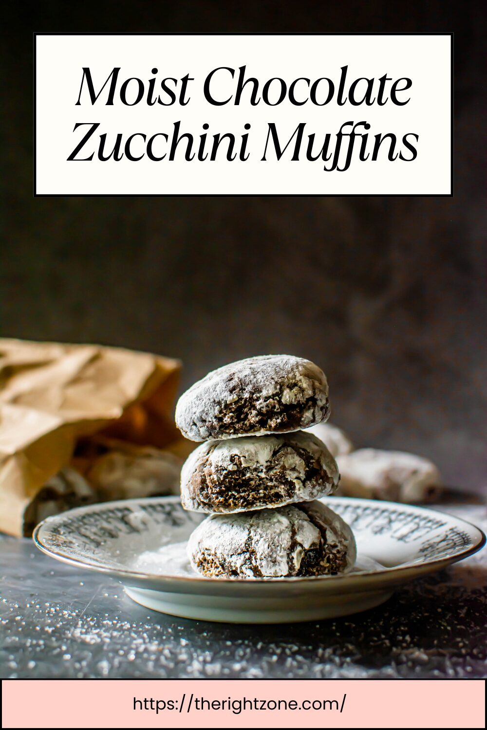 Moist Chocolate Zucchini Muffins