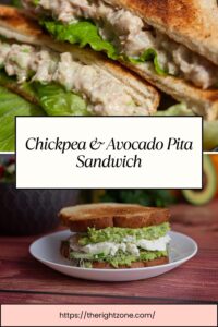 Chickpea & Avocado Pita Sandwich
