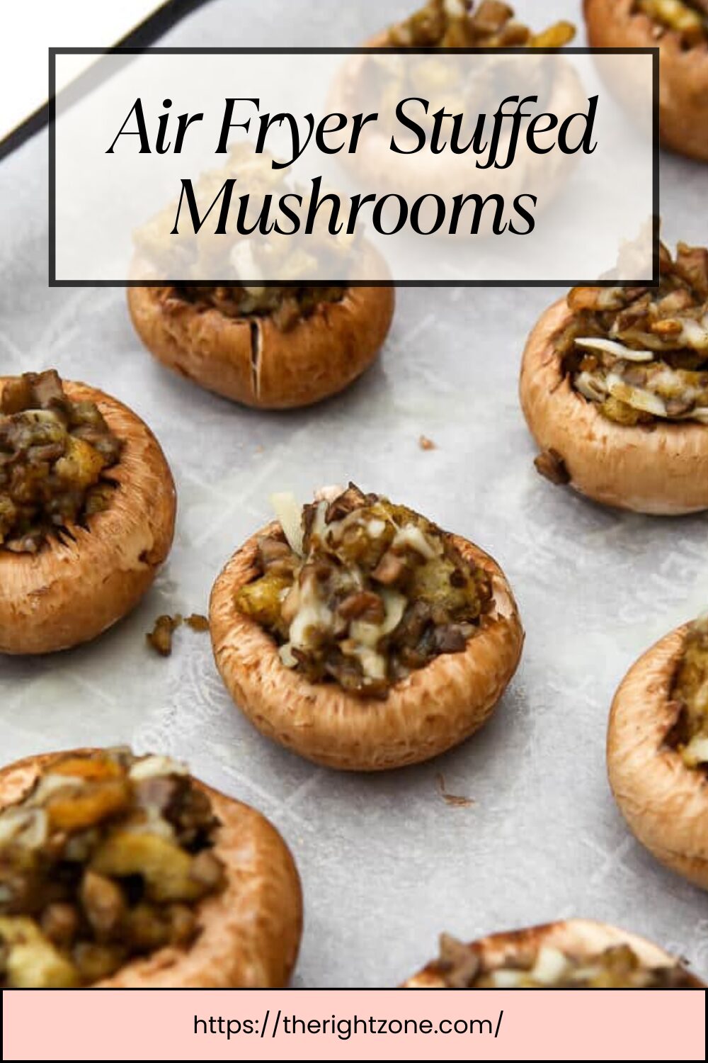 Air Fryer Stuffed Mushrooms